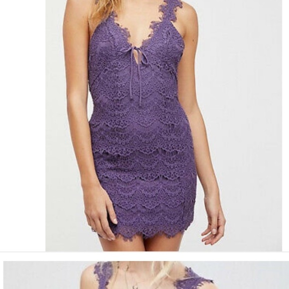 Free People Midnight Violet Mini Dress - Picture 1 of 9